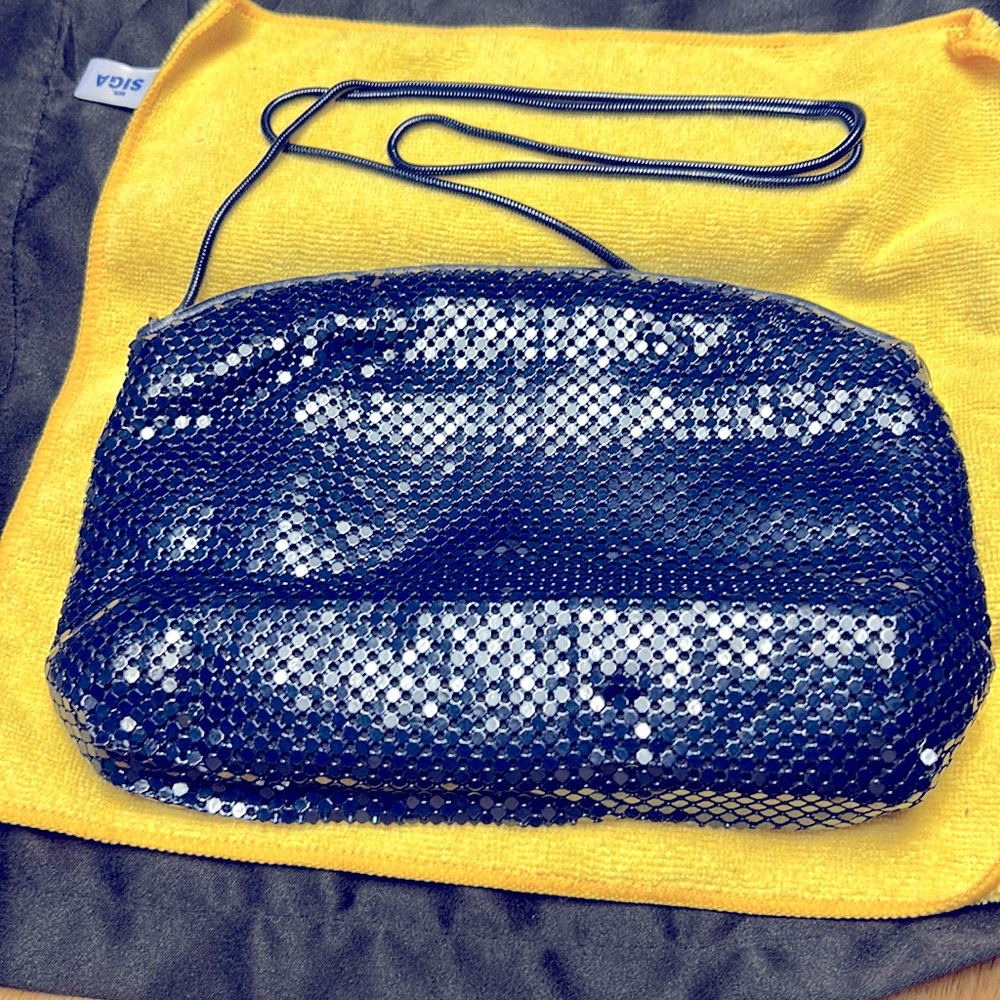 Lady’s Navy Blue Sequined Purse